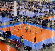 50' x 80' Volleyball Court with SnapSports 50/50 with Shocktower Court  Surface