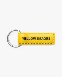 Layered psd through smart object insertion license: Keychain Mockup In Stationery Mockups On Yellow Images Object Mockups