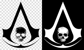 Assassin Creed Black Flag Skull Logo Black And White Skull Transparent Background Png Clipart Hiclipart Black flag, game hero material png. assassin creed black flag skull logo