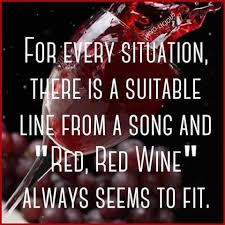 Wine Truths For Every Situation There Is A Suitable Line From A Song Red Red Wine Always Seems To Fit Wino Licious Fb Wine Quotes Wine Humor