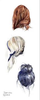 How To Draw Hair Using Watercolor Risovanie Volos Akvarel Illyustraciya Volos