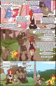 amber (fuf) balls black hair blush boots bottomwear breasts brown  body brown fur brown pawpads closed eyes clothed clothing comic dialogue  dress eevee elliot (fuf) english text female fennekin