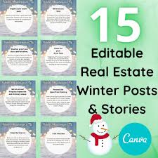 Real Estate Marketing Real Estate Social Media Canva Etsy In 2021 Real Estate Marketing Christmas Marketing Social Media Contests