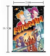 Hot American Anime Futurama Cartoon Whole Art Home Decor Poster Wall Scroll Pared De Posteres Produccion Artistica Futurama