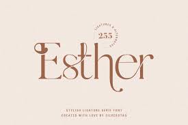 Licensed for personal and commercial use. Esther Stylish Ligature Serif Font Free Script Fonts Serif Fonts Best Free Fonts