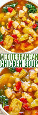 30 Minute Mediterranean Soup Chicken Vegetable Averie Cooks Recipe Mediterranean Chicken Easy Soups Vegan Soup Recipes