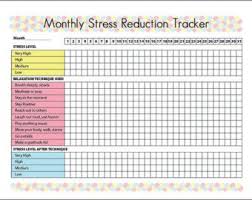 Bundle Of Printable Stress Reduction Tracker With 10