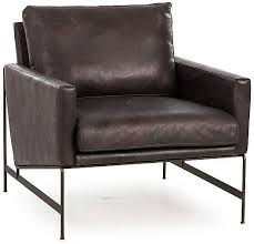 Thomas Laboratories Vanessa Accent Chair Destroyed Black Leather Bina Leather Occasional Chair Occasional Chairs Accent Chairs