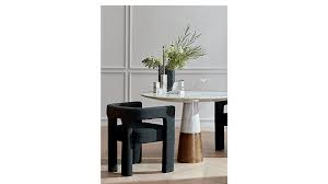 Metal chairs with simple style and black color, which will add a more classic atmosphere to your house or restaurants. Stature Black Chair Reviews Cb2 Marble Table Black Chair Furniture Dining Chairs