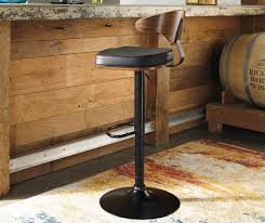Signature Design By Ashley Bellatier Brown Low Back Adjustable Height Barstool Big Lots Bar Stools Stool Leather Upholstery