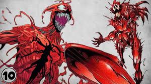 The spawn bonded to cletus through a wound in his hand, merging with his blood and becoming red. Top 10 Characters That Wore The Carnage Symbiote Youtube