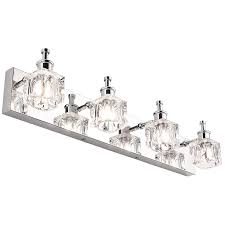 While you want a vanity light to provide light at the face level, that alone won't deliver effective—or even pleasant—lighting for the rest of your bathroom. Amazon Com Presde Bathroom Vanity Light Fixtures Over Mirror Modern Led 4 Lights Chro Light Fixtures Bathroom Vanity Led Vanity Lights Bathroom Light Fixtures