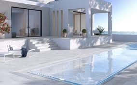 Interlocking polished marble mosaic tile (0.815 sq. Outdoor Tile White Stone Gresmanc For Sauna Bathroom Pool