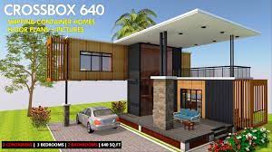 Modular shipping container 2 bedroom prefab home design with floor plans | topbox 640. Boxhaus 640 Modern Shipping Container Homes Plans