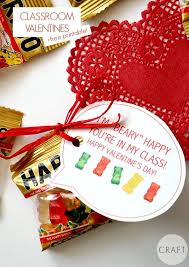 Every year we have to put together valentine's for the kids to give out to their class. I M Beary Happy You Re In My Class C R A F T Valentines School Valentine Day Cards Valentines Cards