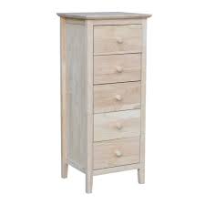 International Concepts Brooklyn 5 Drawer Unfinished Wood Chest Bd 8015 The Home Depot Unfinished Furniture Unfinished Wood Dresser Furniture