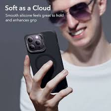 Amazon.com: ESR for iPhone 14 Pro Max Case, Silicone Case with Stand,  Compatible with MagSafe, Built-in Camera Stash Stand, Magnetic Phone Case  for ...