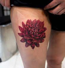 Mikhail Anderson On Instagram Red Dahlia For Therealericav Thank You So Much For Coming In Hopefully I Will See You Red Tattoo Cover Up Tattoos Tattoo Red