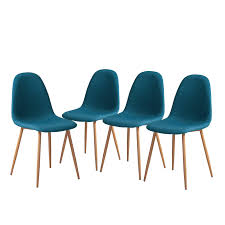 Amazon Com Greenforest Dining Chairs Set Of 4 Metal Legs Fabric Cushion Seat Back Modern Din Dining Chairs Dining Room Chairs Upholstered Side Chairs Dining