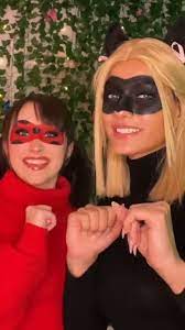 Noor Noordabashh On Tiktok Cat Noir And Ladybug Transformations W Xobrooklynne Makeup In 2021 Cool Costumes Halloween Outfits Cat Noir And Ladybug