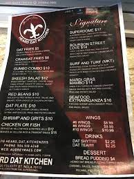 People talk about macaroni potato salad, bourbon shrimp pasta and lobster cream sauce. Online Menu Of Heard Dat Kitchen Restaurant New Orleans Louisiana 70113 Zmenu