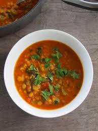 Spicy Tomato Lentil And Chickpea Soup Healthy Home Cafe