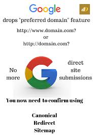 Google Drops Preferred Domain Feature Digital Marketing Google Drop Blog Platforms