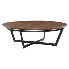 Galloping horse coffee table $1,210.00. Kian Modern Hammered Black Iron Frame Brown Round Wood Top Round Coffee Table 41 W 50 W Kathy Kuo Home