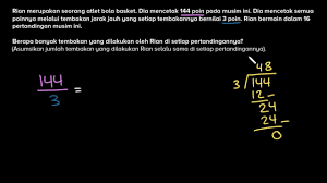 Soal soal disini semuanya mengenai operasi bilangan bulat. Soal Cerita Pembagian Gol Operasi Hitung Bilangan Matematika Khan Academy Youtube