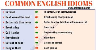 People use them to express something more vividly and often more briefly. Top 120 Interesting Idioms Examples For Esl Learners Esl Forums