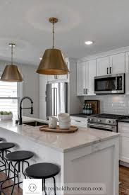 I also have a classic white kitchen with gray subway tile so i am looking to bring in more color and texture. Mid Century Modern Open Concept Kitchen Living Room Makeover By Amber Miller Of Threshol Kitchen Concepts Open Concept Kitchen Living Room Open Concept Kitchen