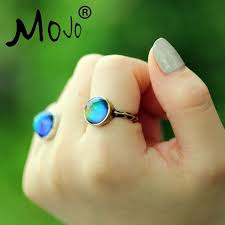 Antique Bronze Plated Color Changing Mood Rings Changing