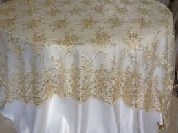 Champagne Lace Overlay Wedding Table Linens Black Wedding Table Table Overlays