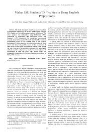 In lieu is located in los angeles. Pdf Malay Esl Students Difficulties In Using English Prepositions