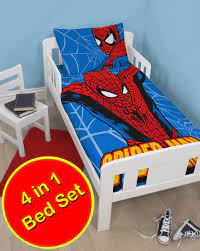 24 wall stickers of varying sizes. Spiderman Parker 4 In 1 Junior Bed Set Duvet Pillow And Covers Only 25 99 On Pricerighthome Com Ht Cot Bed Duvet Duvet Bedding Sets Cot Bed Duvet Cover