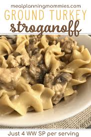 The Best Ground Turkey Stroganoff Recipe Uses Beef Gravy Sour Cream Ground T Ground Turkey Recipes Healthy Ground Turkey Stroganoff Turkey Stroganoff Recipe