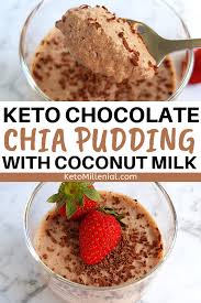 Keto Chocolate Chia Pudding With Coconut Milk Vegan Low Carb Carol Recetteschoco En 2020 Pudding Chia Au Chocolat Chia Pudding Lait De Coco Recettes Au Lait De Coco