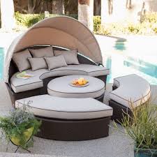 Outdoor Wicker Daybed Brown Pool Deck Patio Yard Lounge Chair Bench Furniture Devinebestbuy Outdoor Daybed Resin Wicker Patio Furniture Wicker Patio Furniture