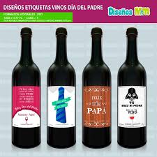 El día del padre es una celebración dedicada a los padres de familia. Etiquetas Para Botella De Vino Dia Del Padre