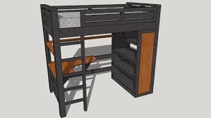 In fact, loft beds with desks were around $1,000…yikes! Bunk Bed Desk 3d Warehouse