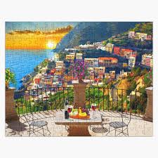 A popular destination for european travelers, this nighttime scene is a masterpiece to snap together piece by piece. Jigsaw Puzzle Cinque Terre Sunset Italian Riviera Coastline 1000 Piece Adults Jigsaw Puzzle Designed By Stickerartwork Cinque Terre Jigsaw Puzzles Riviera