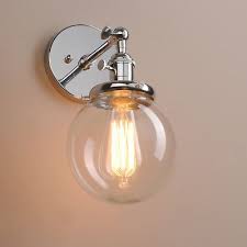 The light source is slightly obscured by a shade which diffuses the amount of light. 5 9 Globe Clear Glass Vintage Industrial Wall Lamp Sconce Loft Wall Light Decor Ebay Wall Light Fittings Bedside Wall Lights Wall Lamp Shades