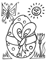 Ce lapin saute au dessus des petits canards qui décorent des œufs de pâques, à colorier. Coloriage De Paques A Imprimer