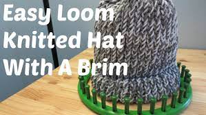 In This Video I Show You How To Make A Hat With A Brim On A Round Knitting Loom Loom Knit Hat Loom Hats Loom Crochet