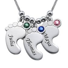 Mom Jewelry Baby Feet Necklace In Sterling Silver Myka Formerly My Name Necklace