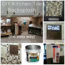 This diy kitchen backsplash will update the look of any kitchen. Kitchen Tile Backsplash Do It Yourself Artsy Chicks Rule