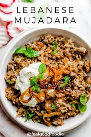 Mujadara Lebanese Lentils And Rice Recipe Feelgoodfoodie Recipe Lentil Recipes Lebanese Lentils And Rice Recipe Recipes