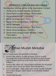 Penggolongan Bahan Kimia Berbahaya