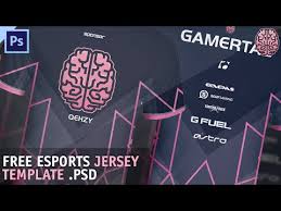Download Free Esports Jersey Template By Qehzy Youtube Yellowimages Mockups
