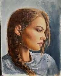 Finished paintings from a fun painting class